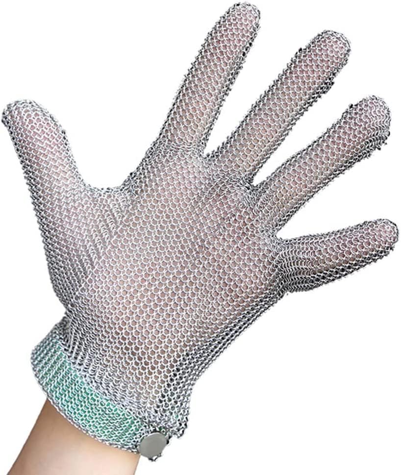 Guantes anticortes de acero inoxidable: proteja sus manos al usar la mandolina en cocina (S)