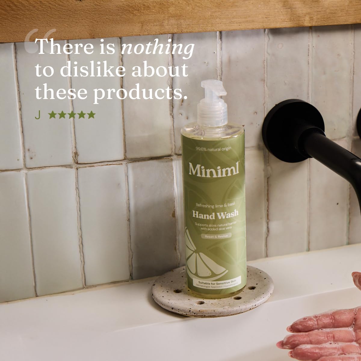 Miniml Hand Soap Wash Liquid 5L Refill - Lime, Basil & Mandarin Infused Hand, Skin & Body Wash Gel for Soft and Sensitive Skin Care - 100% Vegan & Cruelty Free — view 6