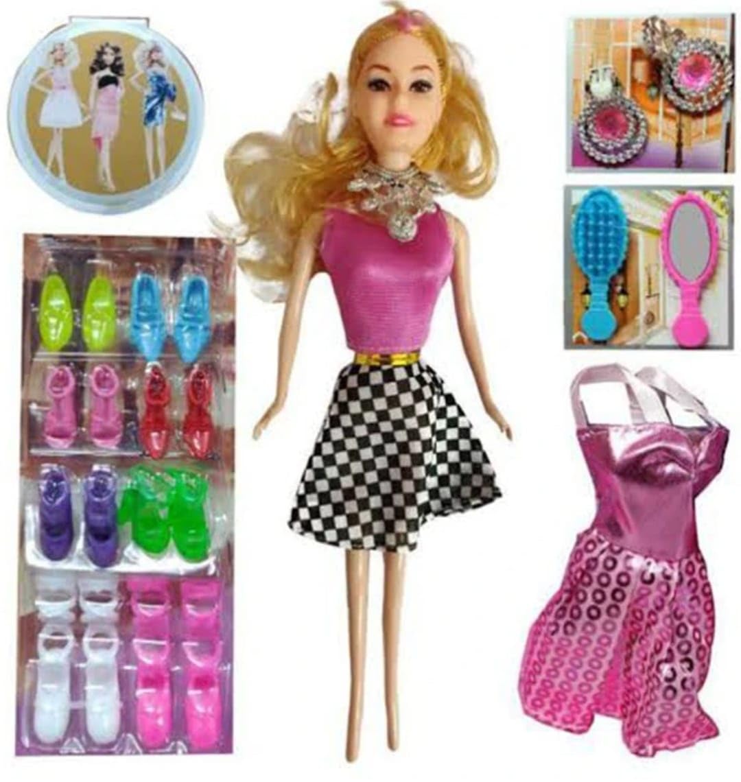 MGT CREATION Foldable and moveable Hand and Leg Doll Set Hair Color Same as Doll Cloths Color (Age 3+) (Color as per Stock), (Bailey Doll) 4