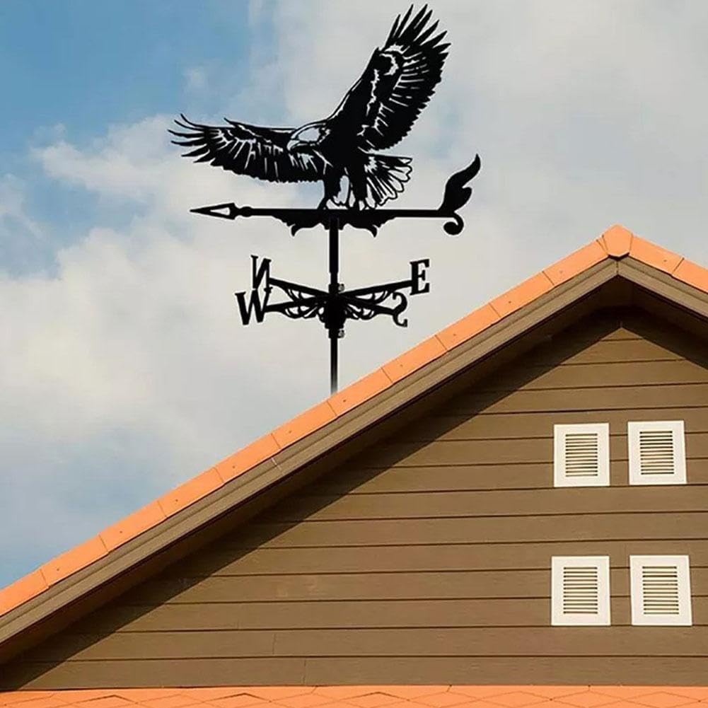 Segnavento in acciaio inox a forma di gallo, banderuola per cortile, collies, fienile, capannone, H0i9, ornamento per tetti e giardini