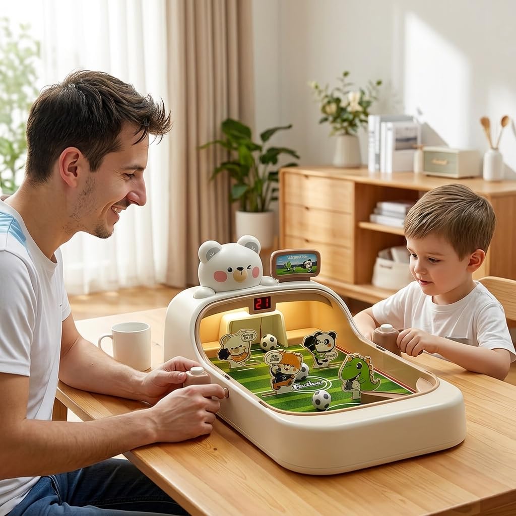 Calcio da Tavolo per Bambini con Punteggio Elettronico, Regalo Bambino 5 6 7 8 10 Anni Maschio, biliardo