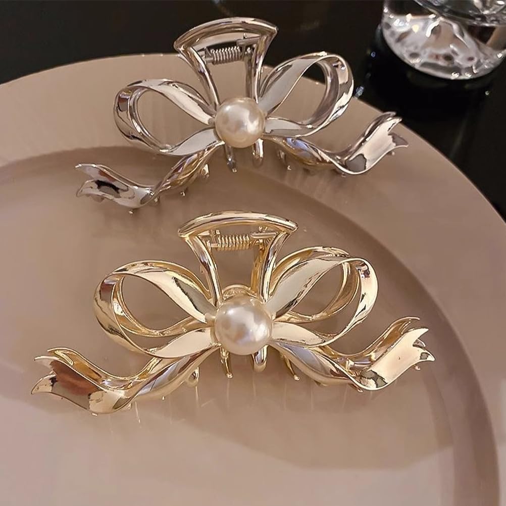 Healeved Jumbo Hair Claw Clip with Bow Design Large Hair Clamp for Thick Styling Lightweight Comfortable Accessory for Women Everyday Use - Image 4