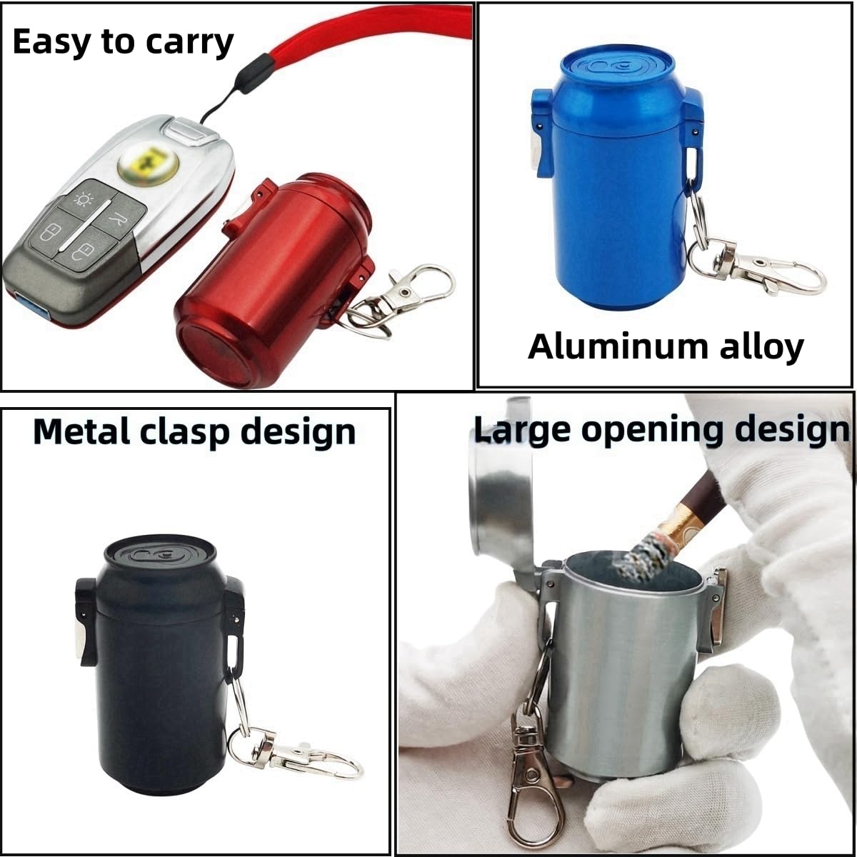Cendriers De Poche Mini Cendrier Portable En Avec Couvercle Acier
