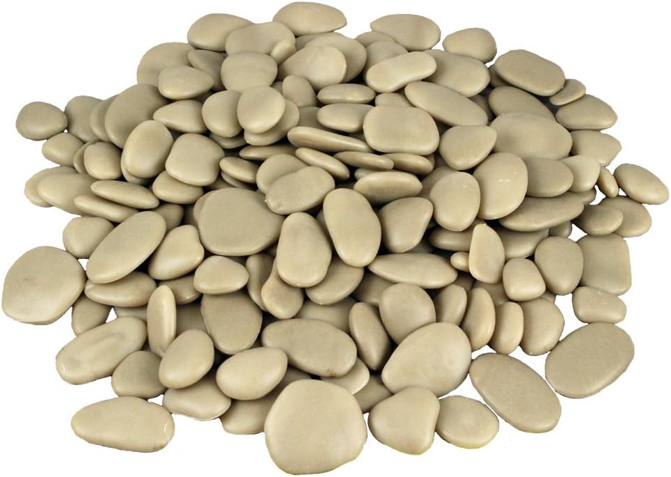 Synthetic River Rock - Tan - Over 125 Rocks For Plant Topdressing, Landscaping, Decoration, Crafts & More