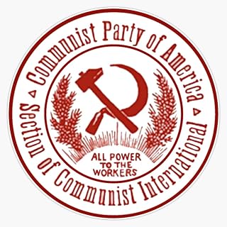 Vintage Communist Party of Decal Vinyl Bumper Sticker 5"F
