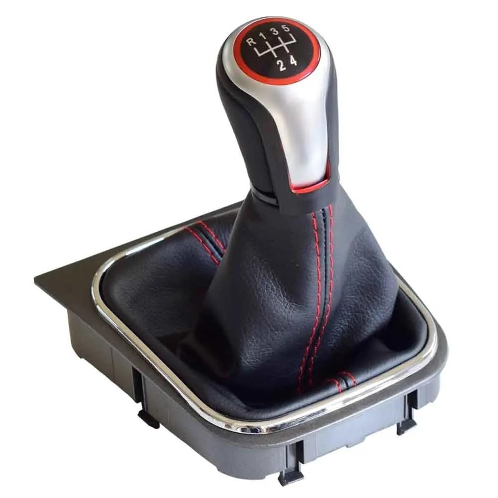 FSOZDBBPL Automotive Parts 5/6 Speed Gear Shift Shifter Knob Lever Gaiter Boot Cover Collar for Golf A5 MK5 GTI GTD R32 for Scirocco(5 Speed)