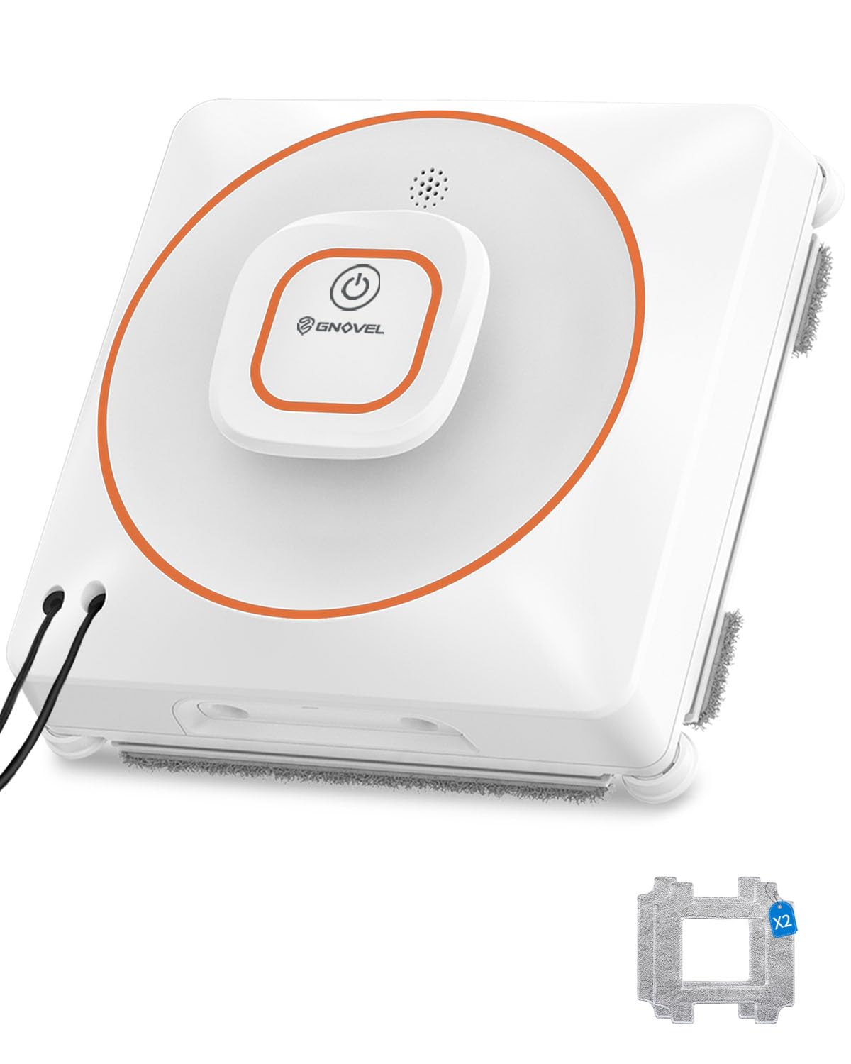 GNOVEL Fensterreiniger Roboter, 8000Pa Saugkraft Fensterroboter, 4 Reinigungsmodi mit intelligenter Routenplanung, 15-Stufen-Antifall-System, Fernbedienung für Glas, Fenster, Spiegel, Fliesen