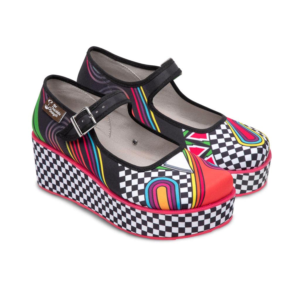 Hot Chocolate Design Chocolaticas Funky Canvas Women's Mary Jane Flat Shoes — view 34