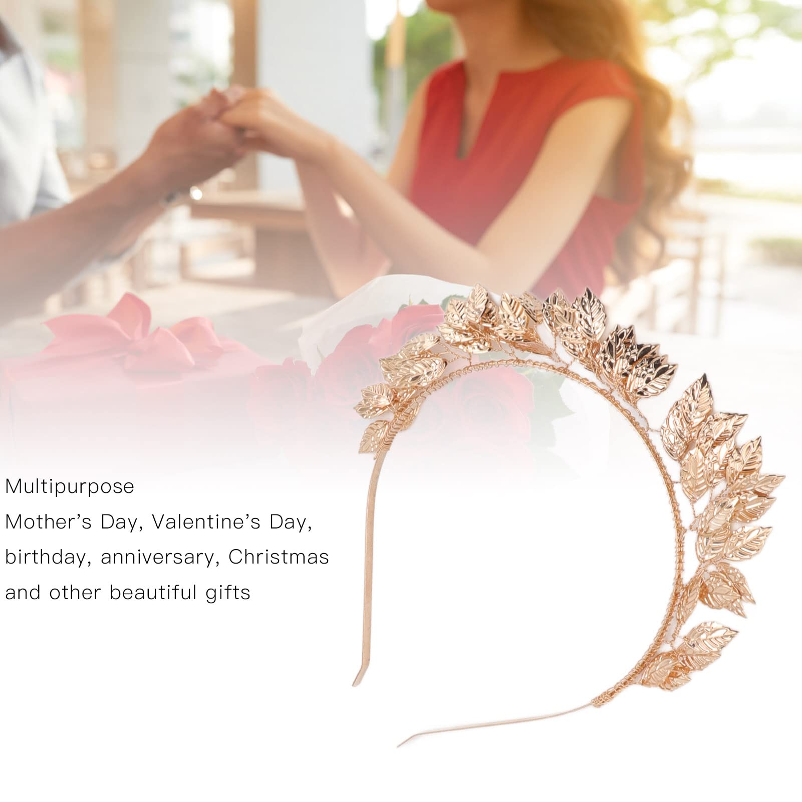 Fascia per capelli con foglie di alloro dorate, fascia metallica, accessorio per capelli da sposa per matrimonio - Italia
