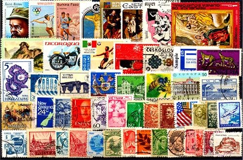 ISC~ Worldwide 50 Different Stamps from 50 Different Countries, All Genuine Postage Stamps (SL) ~ STAMPEX