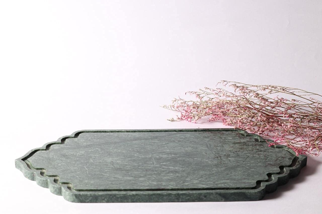 Stone Essential Green Marble Platter/Food Serving Tray for Kitchen, Dining and Gift - Image 6 thumbnail