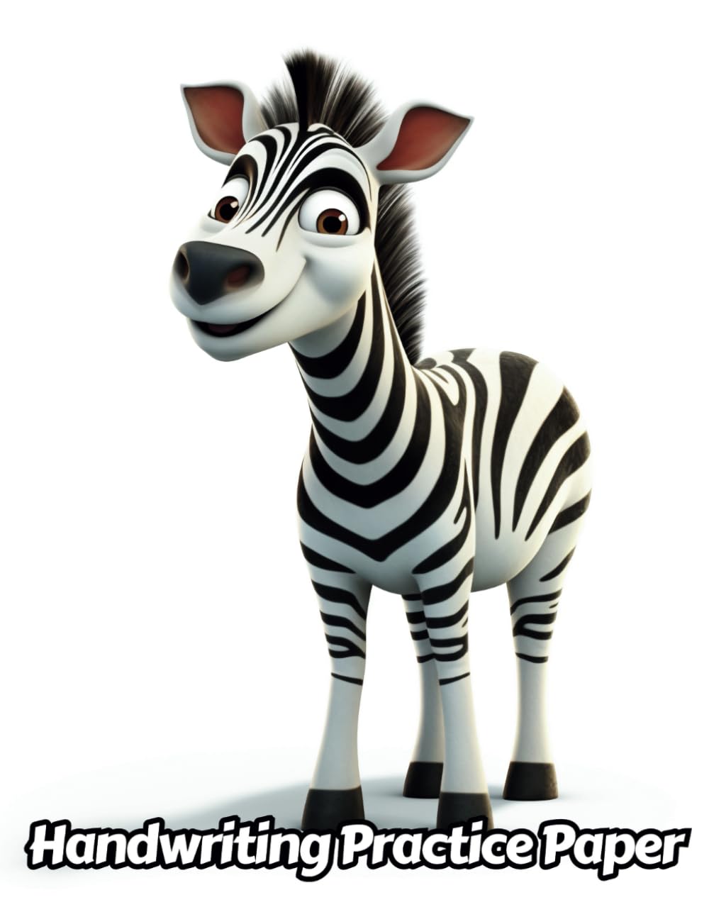 Independently published Zebra Handwriting Practice Paper: Wide Lines With Dotted Midline | For Students Learning To Write Letters | Grades K-2 School | Gift For Safari Animal Lovers | 8.5 x 11 Inches | 111 Pages | v3