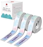 Phomemo Étiquettes D30-630 Ruban d'étiquette transparent de Pcs 0,55"X1.18" (14mm X 30mm) D30 Rubrique d'étiquetage papier, fournitures scolaires College Essentials Ruban d'étiquette polyvalent, Nom Étiquette,210 Étiquettes/Rouleau