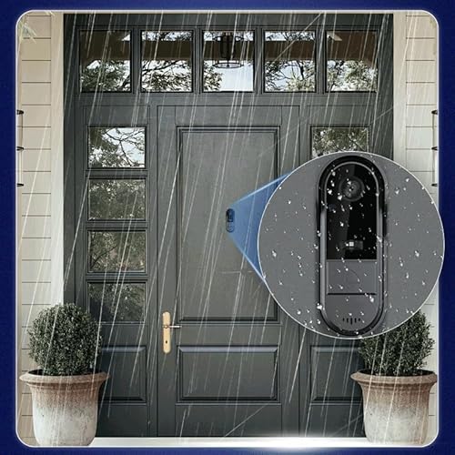 Timbre inalámbrico con cámara exterior impermeable 1080P, videoportero inalámbrico de 4,3 pulgadas, intercomunicador de vídeo exterior impermeable con pantalla ángulo de visión 170 °, portero de vídeo - imagen 8