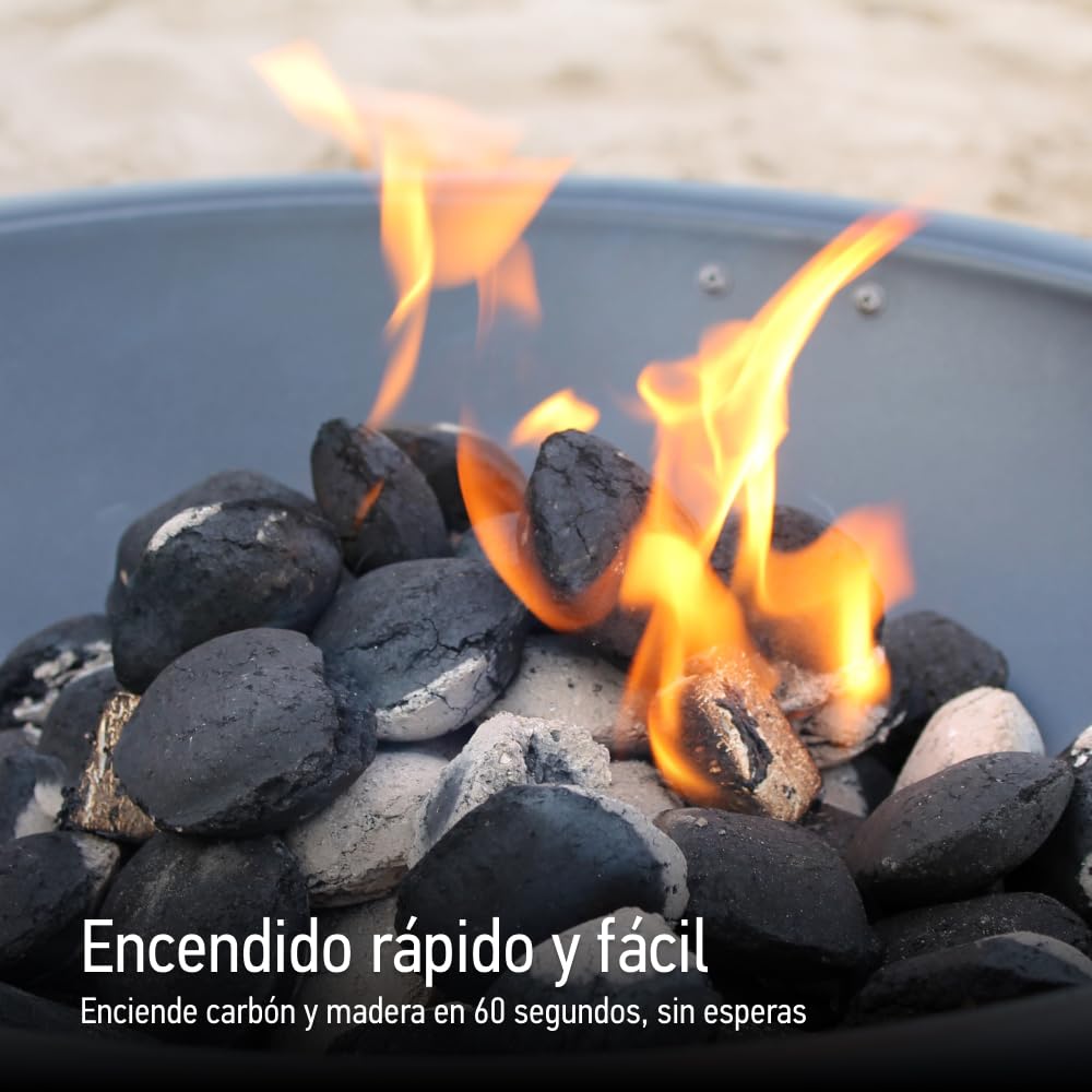 Encendedor de carbón eléctrico TEXAS CLUB para carbón de barbacoa, parrilla y chimenea, encendedor de carbón para barbacoa al aire libre, encendedor de barbacoa