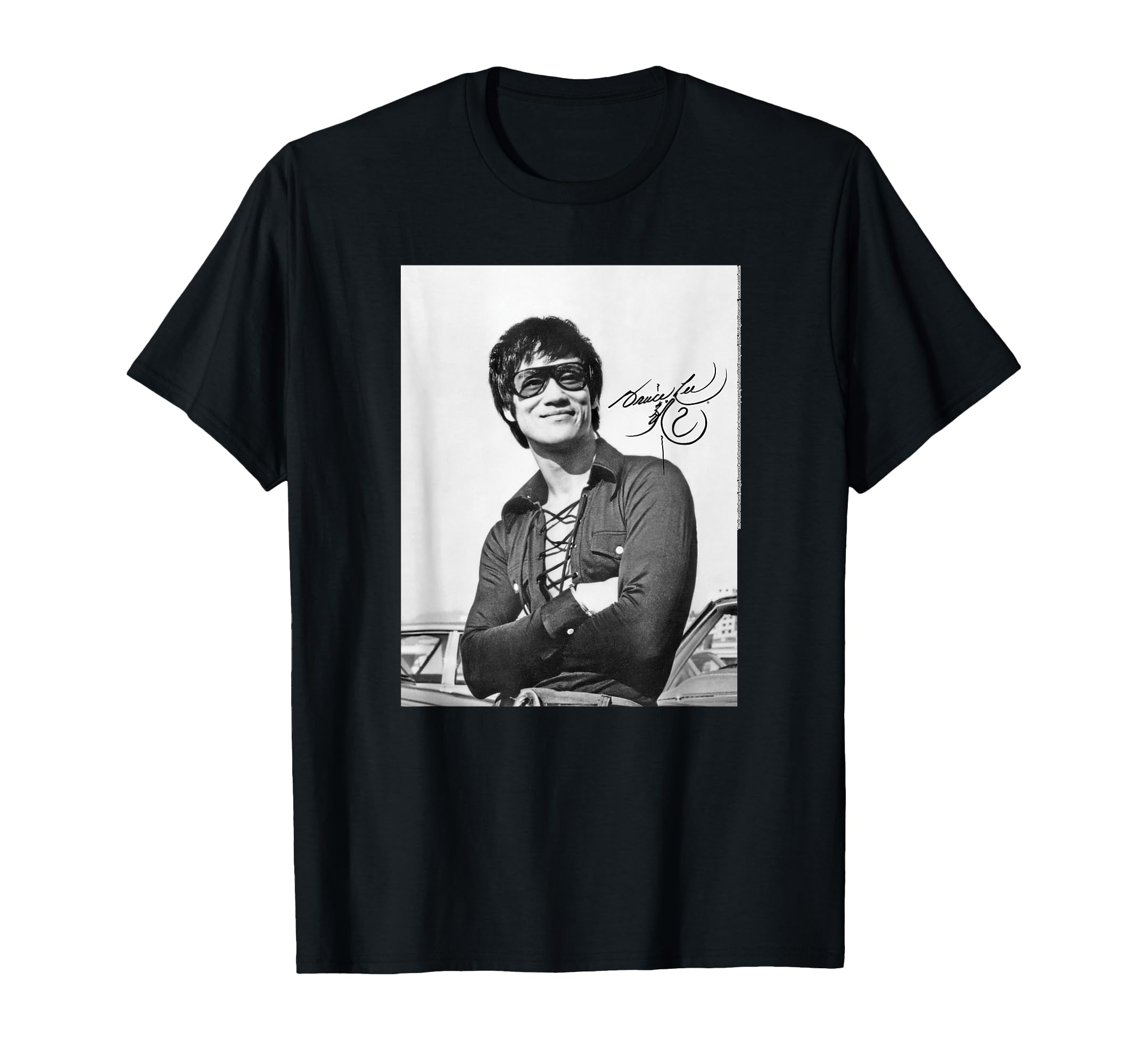 Bruce Lee Black and White Vintage Portrait Cool Pose 1970's T-Shirt
