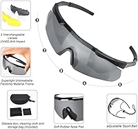 Vista 2 de xaegistac - Lentes tácticos para exteriores, unisex, con tres lentes intercambiables