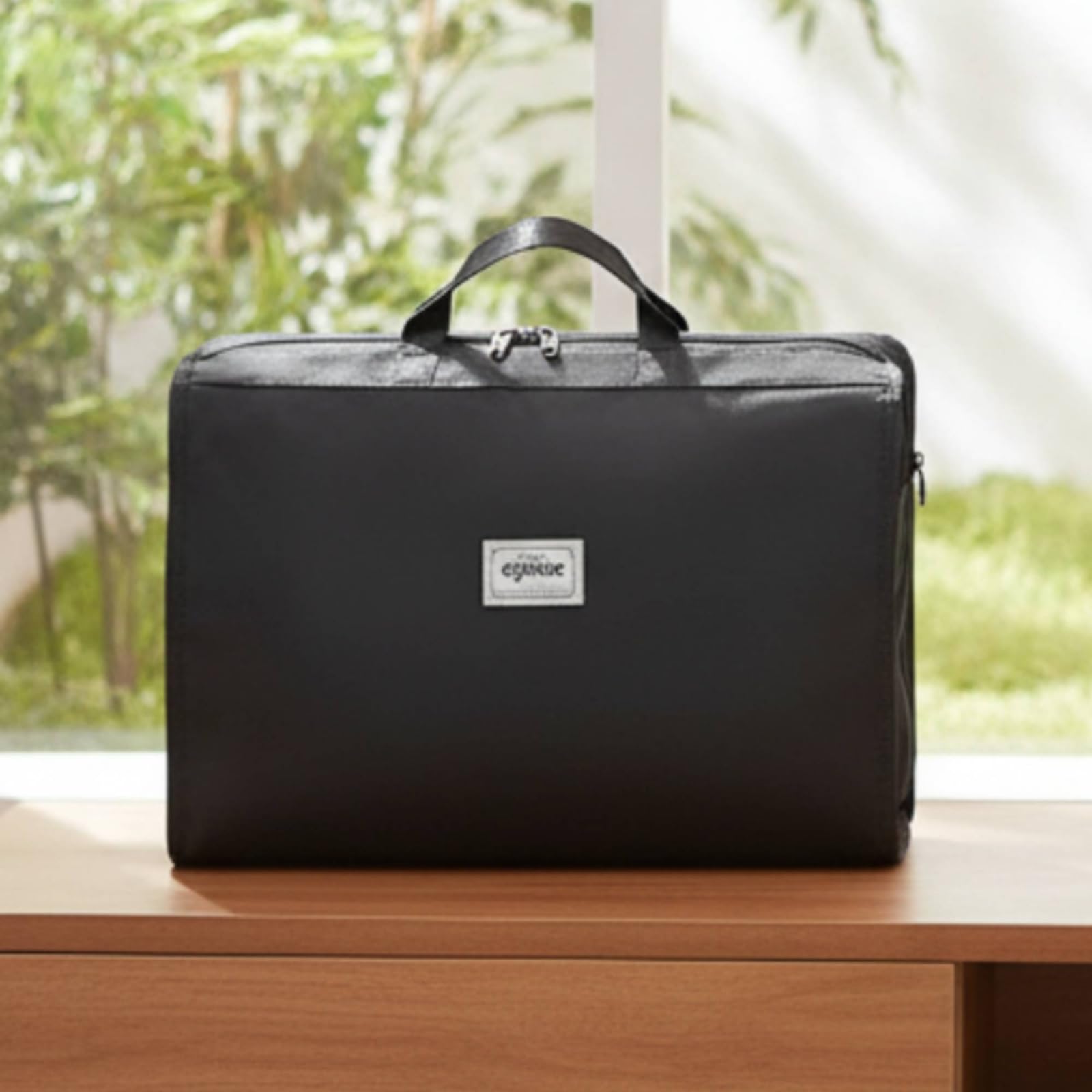 Reise Aufbewahrungstasche Organizer Kosmetiktasche Kulturbeutel Hängebeutel mit Mesh Und Zippern Faltbar Kompakt Tragbar aus Polyester für Trockenen, Schwarz, 44.5 33.5 12CM
