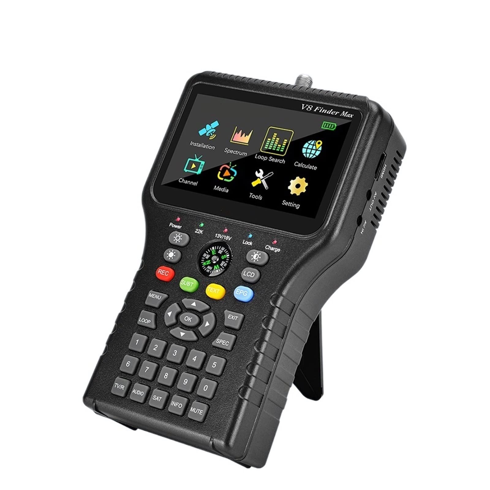 V8 Finder Max Satellite DVB-S/S2/S2X MPEG-2/4 H.264/H.265 1080P Ricevitore segnale satellitare TV Decodificatore del ricevitore