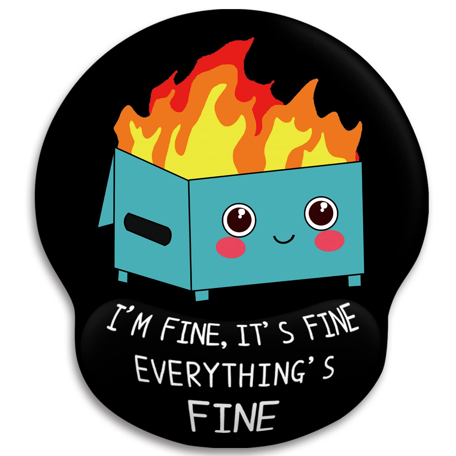 Blusabaca Dumpster on Fire Ergonomic Mouse Pad with Wrist Rest Mousepad — image 1