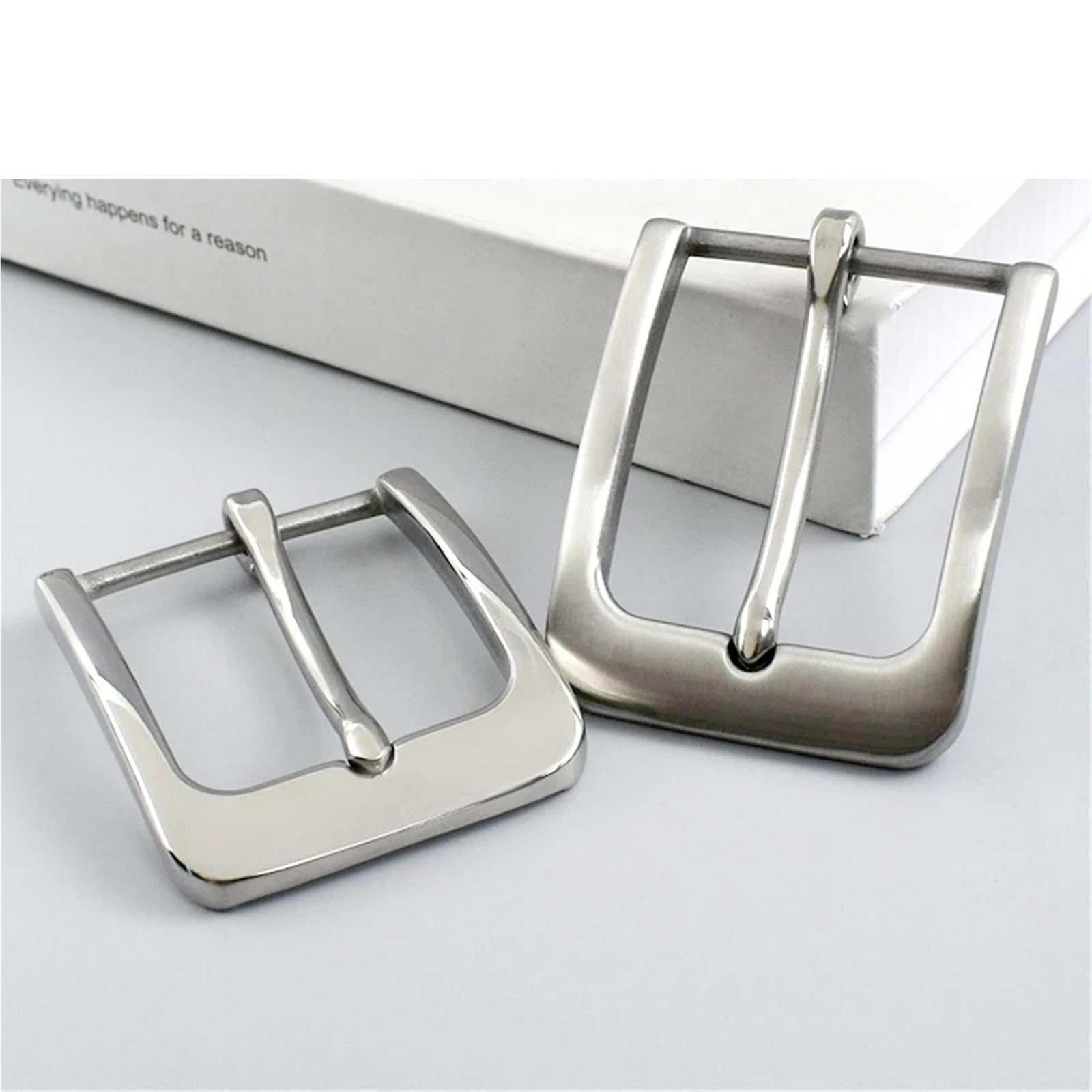 15 pezzi 40 mm fibbia for cintura in acciaio inossidabile massiccio fibbie in metallo spazzolato for uomo chiusura a spillo testa accessori fai da te artigianato Per Cinghie