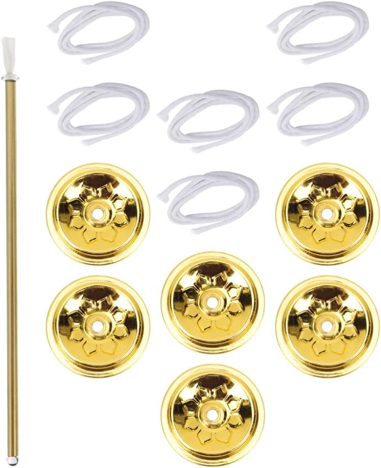 HOMOCONO 2 Stück Dochthalter Für Öllampen - Verstellbar Mit Baumwollseil