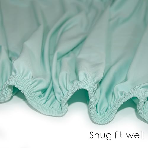 Miniatura 7 de Juego de sábanas bajeras de muselina de algodón, tamaño individual XL, suave y transpirable, 2 piezas (1 sábana bajera, 1 funda de almohada) de