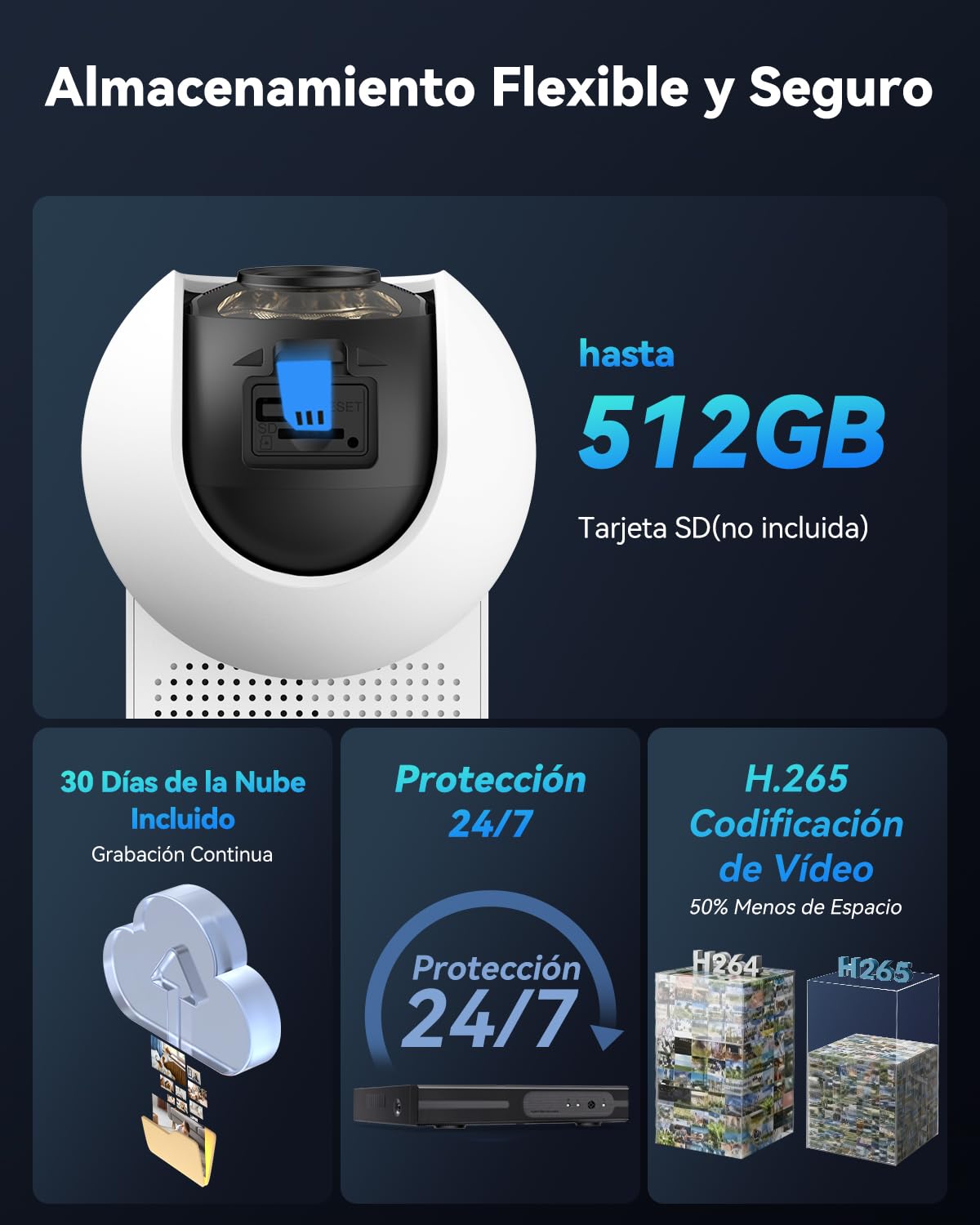 Imou 5MP Cámara Vigilancia WiFi Exterior 360°, PTZ Cámara IP Vigilancia de Seguridad, AI Detección de Humana, Seguimiento Automático, Sirena, Visión Nocturna Color 30M, Audio Bidireccional, Talos