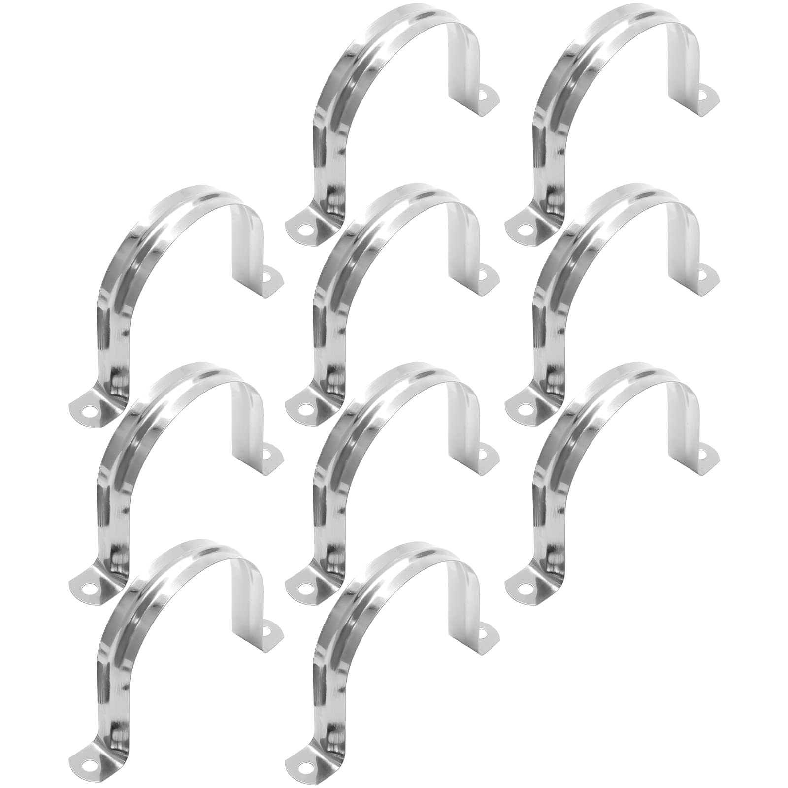 Bonsicoky M75 Rigid Pipe Strap, 3", Stainless Steel, 10Pcs