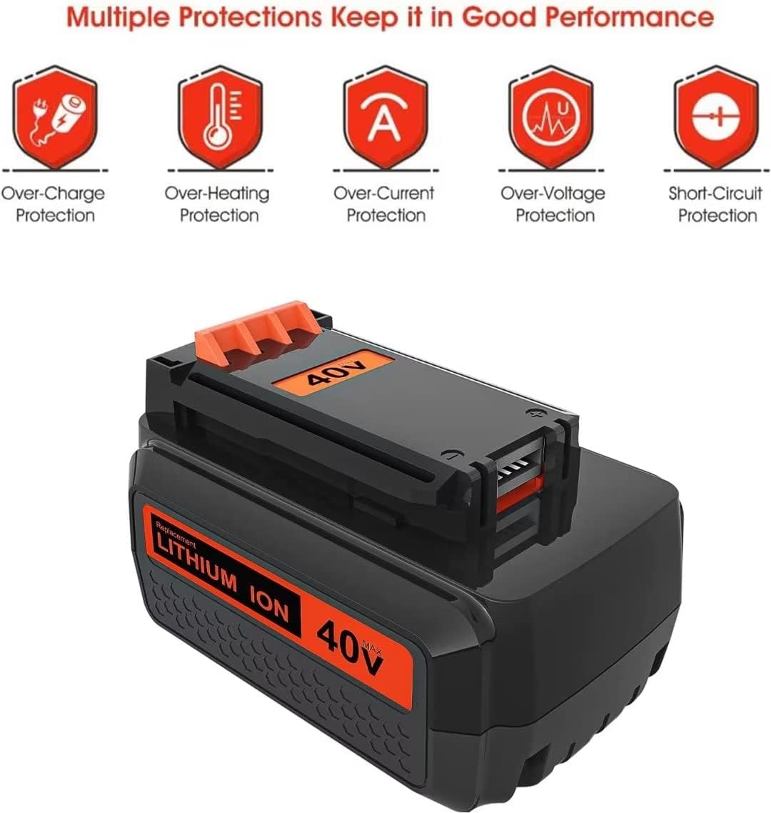 40 Volt LBX2040 Replacement Battery 3.0Ah Compatible with Black and Decker 40V Lithium Battery LBX2040 LBXR36 LBXR2036 LST540 LCS1240 LBX1540 LST136W LST136 LHT2436 LBX1540 Cordless Tools(Yellow)