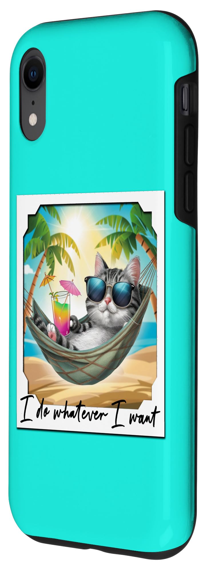 iPhone XR FUNNY CAT I DO WHAT I WANT Snapshot Cat Case - Image 2