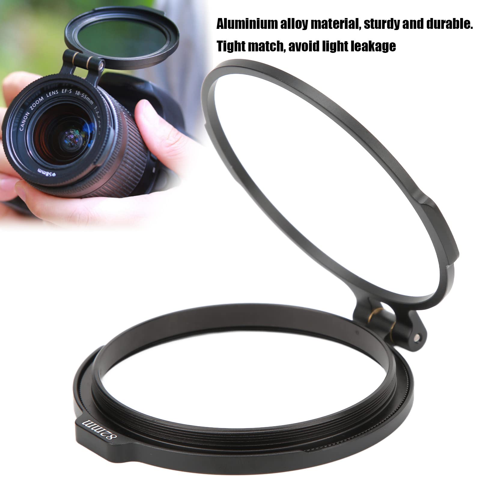 Objektivfilterhalter, Robuster, Langlebiger Schnellwechsel-Multi-Filterhalter, 49 Mm, 58 Mm, 67 Mm, 72 Mm, 77 Mm, 82 Mm, Kameraobjektivgrößen, Praktischer Adapterring für (82mm)