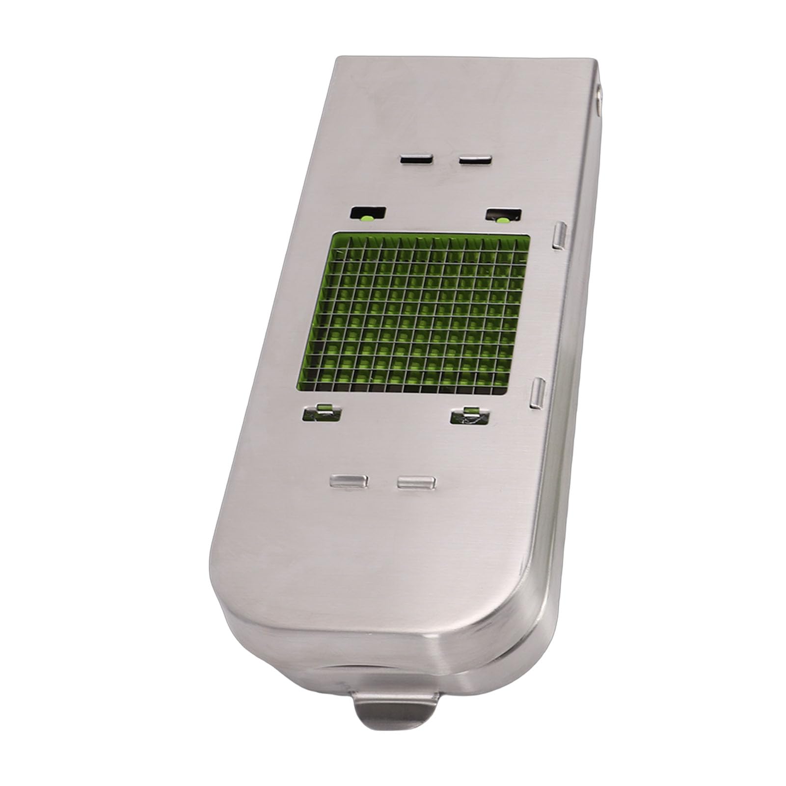Fdit Picadora Manual de Verduras, Picadora de Alimentos de Acero Inoxidable para Cortar y Cortar en Cubitos Rápidamente, Diseño Compacto Fácil de Limpiar con 4 Cuchillas, Utensilio