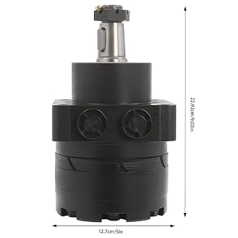 Hydraulic Motor HGM-15E-3138 Cast Iron Hydraulic Wheel Motor with 1-1/4'' Taper Shaft and 4 Flange Holes, 250CC Hydraulic Pump Motor for Industrial Agricultural Black 17.5KW 290RPM 700Nm