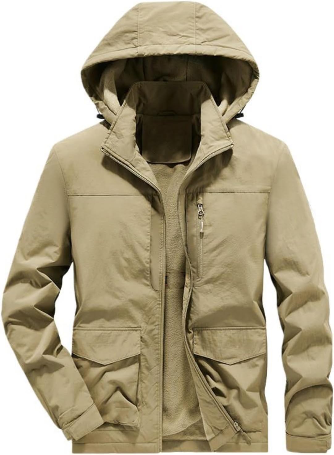 Men’s Winter Windproof Waterproof Mid-length Hiking Thick Warm Insulated Jacket