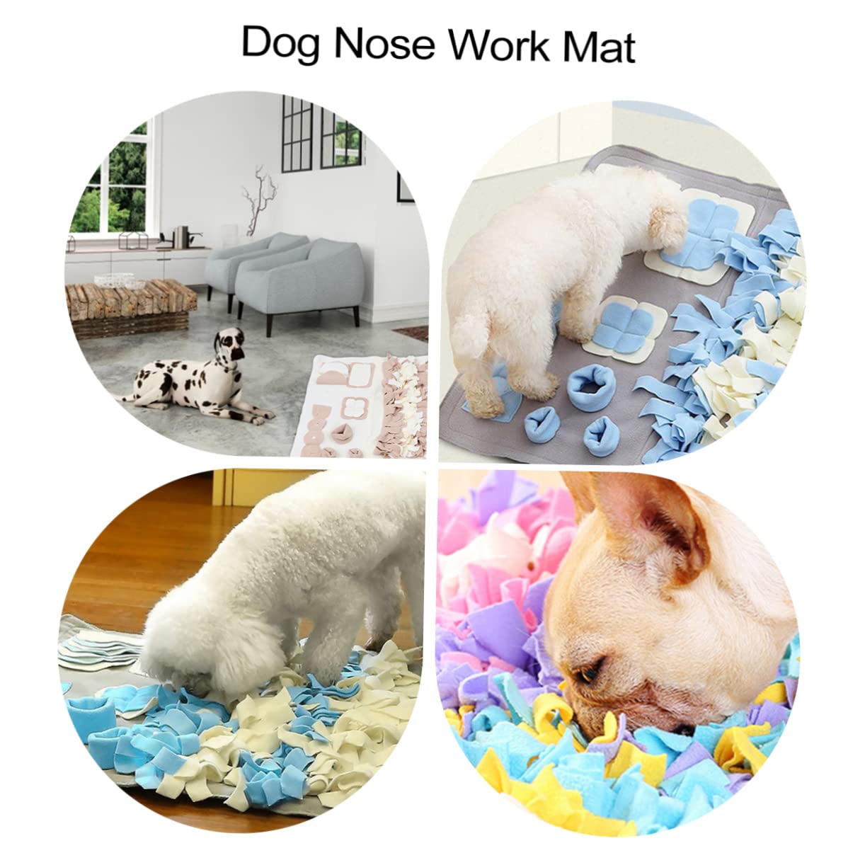 FRCOLOR Tapis de Fouille pour Chien en Peluche, Beige, pour L’Apprentissage de L’Alimentation Lente, Activités Intérieures, Petits et Grands Chiens