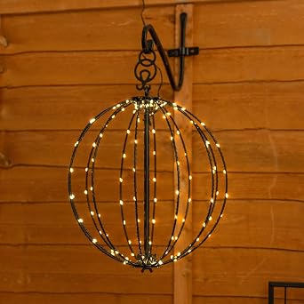 ValueLights | Solar Powered Hanging Black Metal Wire Frame Fairy Light Lantern | Lanterns, Home D cor & Improvement Essential | Warm White