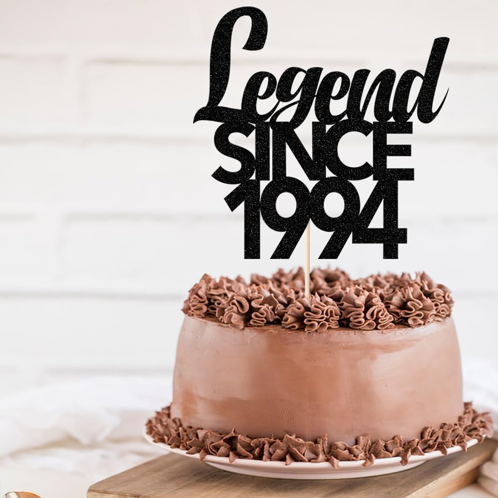 Lot De 24 Décorations De Gâteau Vintage 1994 à Paillettes - 30 Thirty - Pour Anniversaire - Awesome Since 1994 - Fabulous 30 - Décoration De Gâteau Pour 30e Anniversaire - Doré