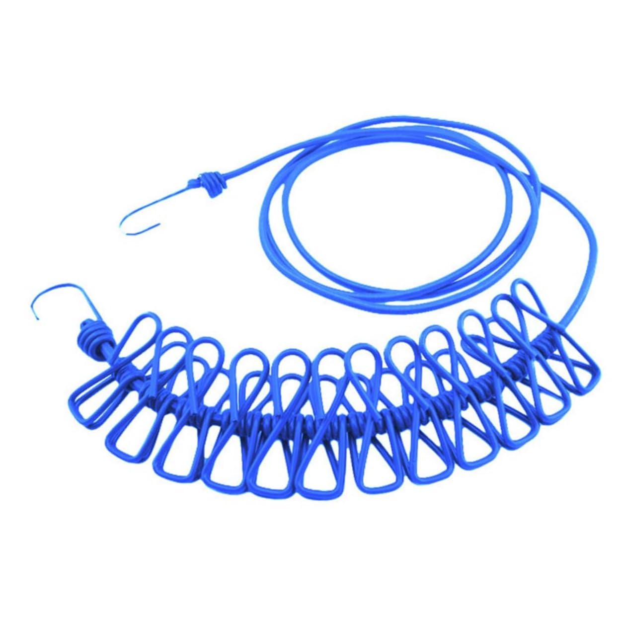 MUELODSIC Portable Windproof Elastic Clothesline with Clips Retractable Laundry Line for Travel Outdoor Camping Home Use Coated Clips for Corrosion Protection