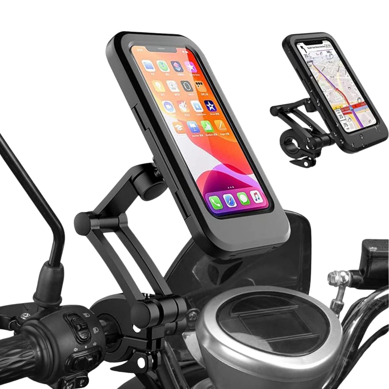 See full amazon price history chart for MonkETail Waterproof Bike Bicycle Cell Phone Holder for Motorcycle - Bike Bicycle Handlebars, 360° Adjustable Universal Motorcycle Phone Mount Bike Mobile Phone Holder with TPU Touch-Screen (Black) MonkETail Waterproof Bike Bicycle Cell Phone Holder for Motorcycle - Bike Bicycle Handlebars, 360° Adjustable Universal Motorcycle Phone Mount Bike Mobile Phone Holder with TPU Touch-Screen (Black) (B0DBVD79XL) Amazon Price History, Amazon Price Tracker