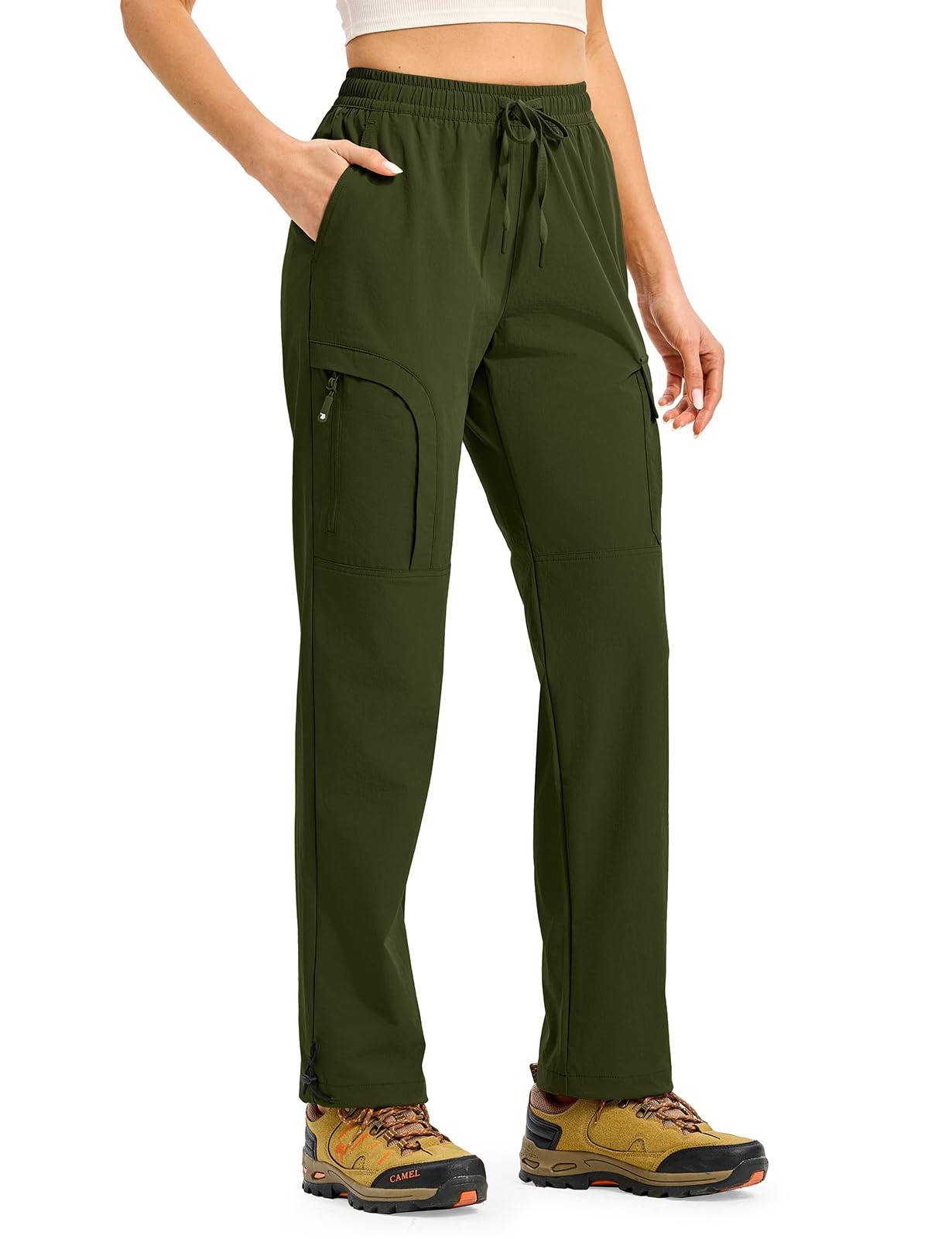 Gopune Pantalones cargo de senderismo para mujer, ligeros, de secado rápido, resistentes al agua, para camping, trabajo, viajes