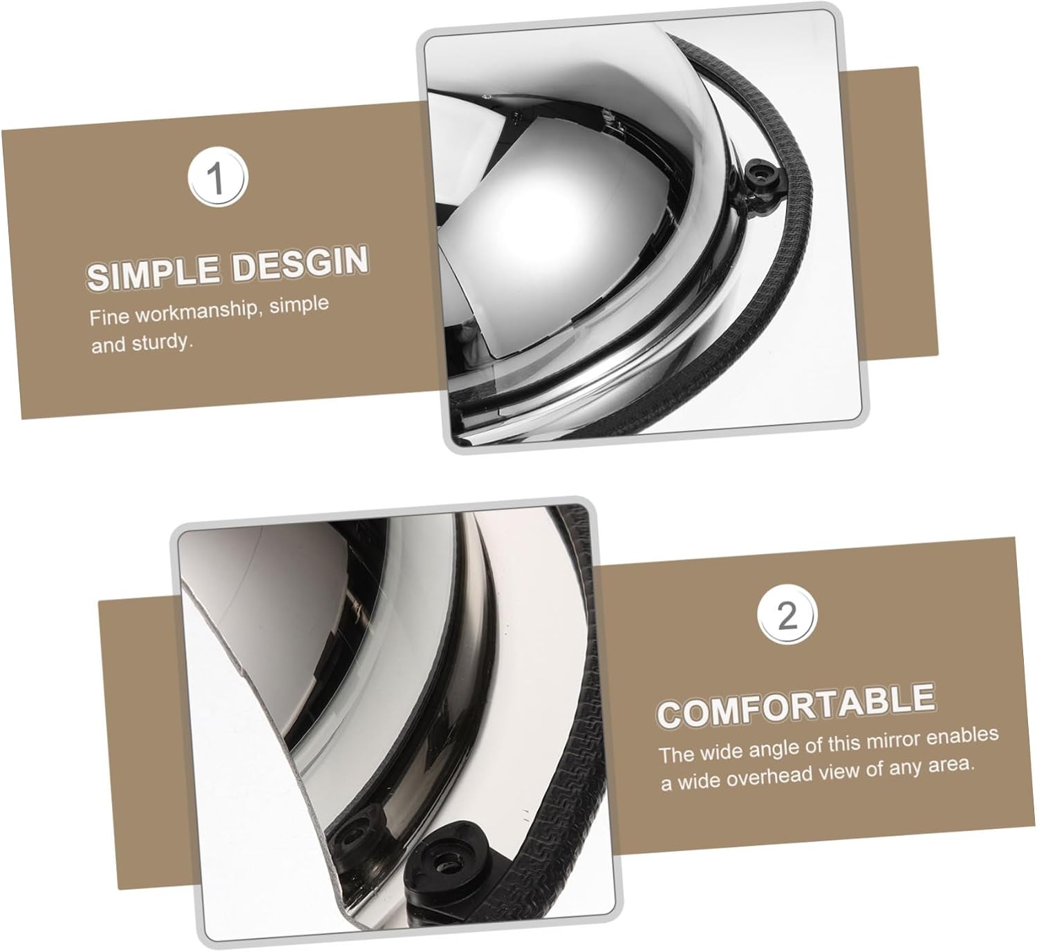 Cabilock Wide Angle Safety Mirror Convex Traffic Mirror for Road Safety and Garage Surveillance