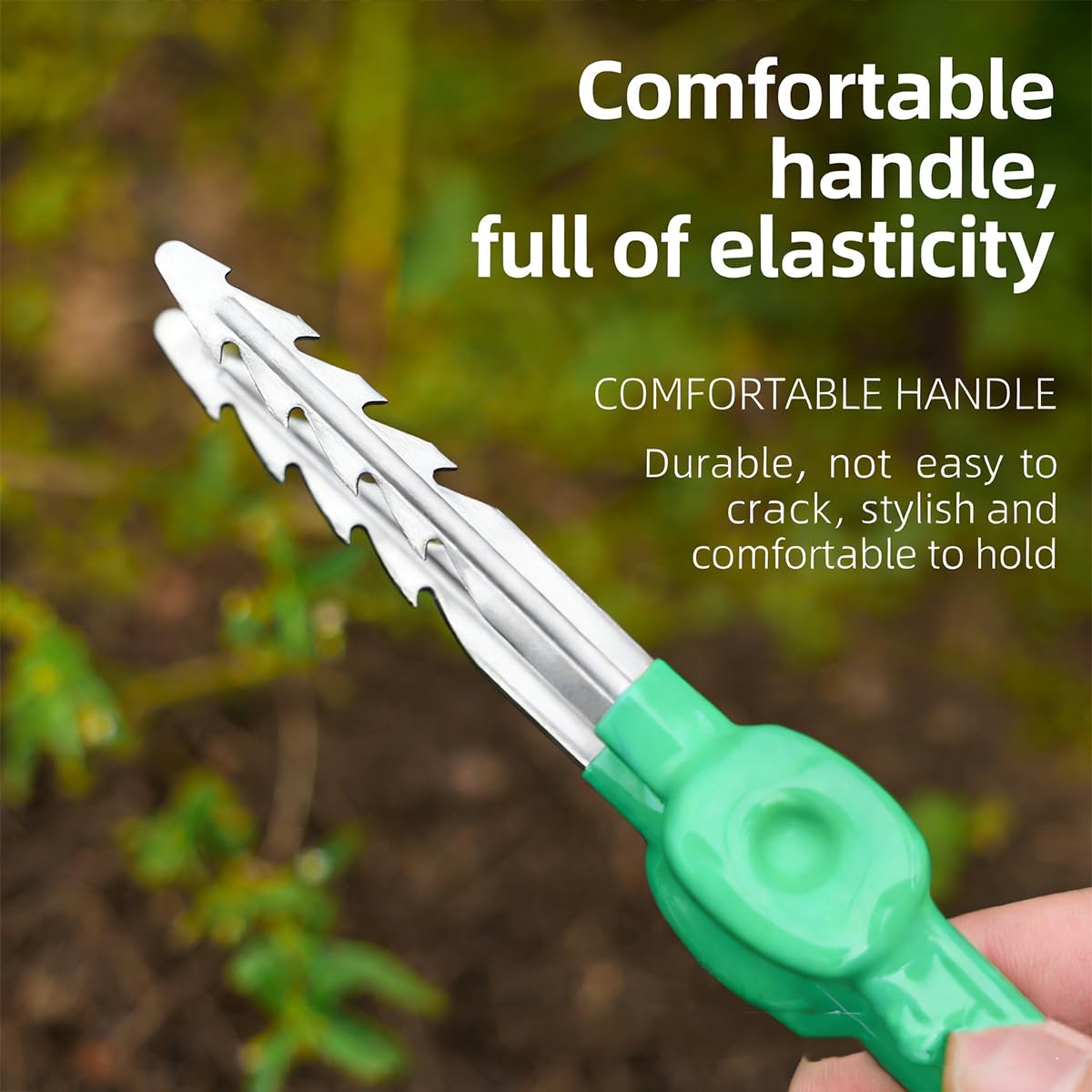 Pinzette da Giardino Professionali in Acciaio Inox Pinza a Punta Dritta Seghettata per Piante Succulente Cactus e Bonsai Strumento di Precisione Portatile per Trapianto e Cura Piante