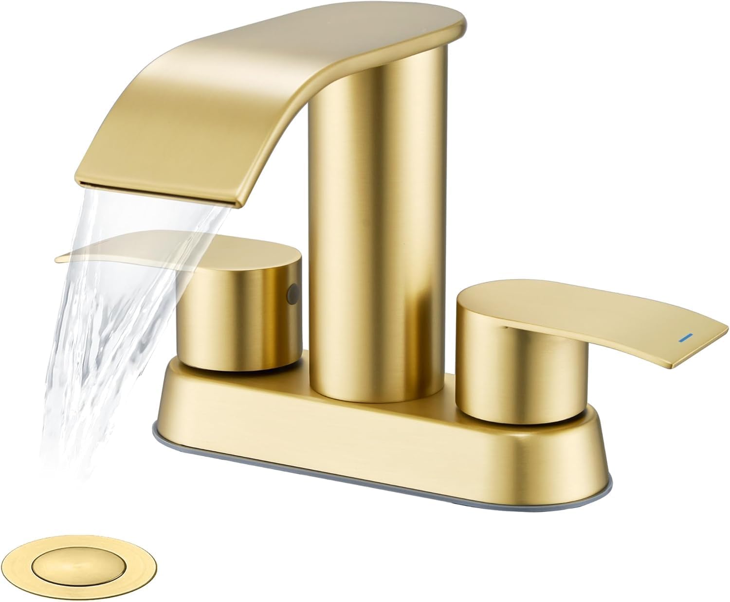 Bathroom faucets (Brushed Gold X 2, 4 Inch)
