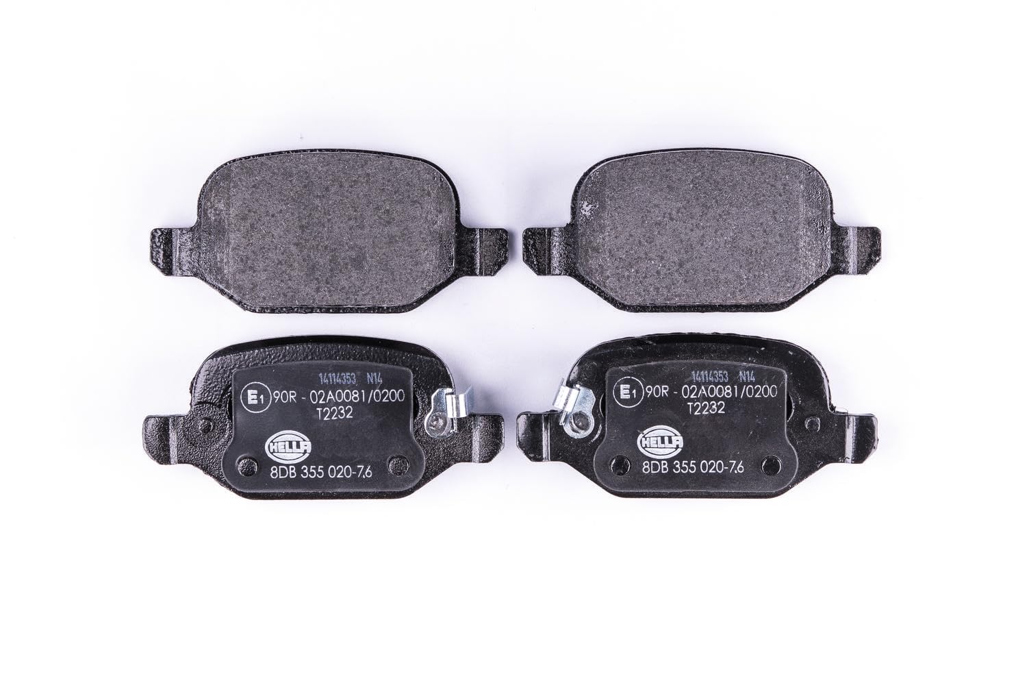 HELLA 8DB 355 020-761 Brake pad set - with acoustic wear warning - T2232 - for e.g. FIAT