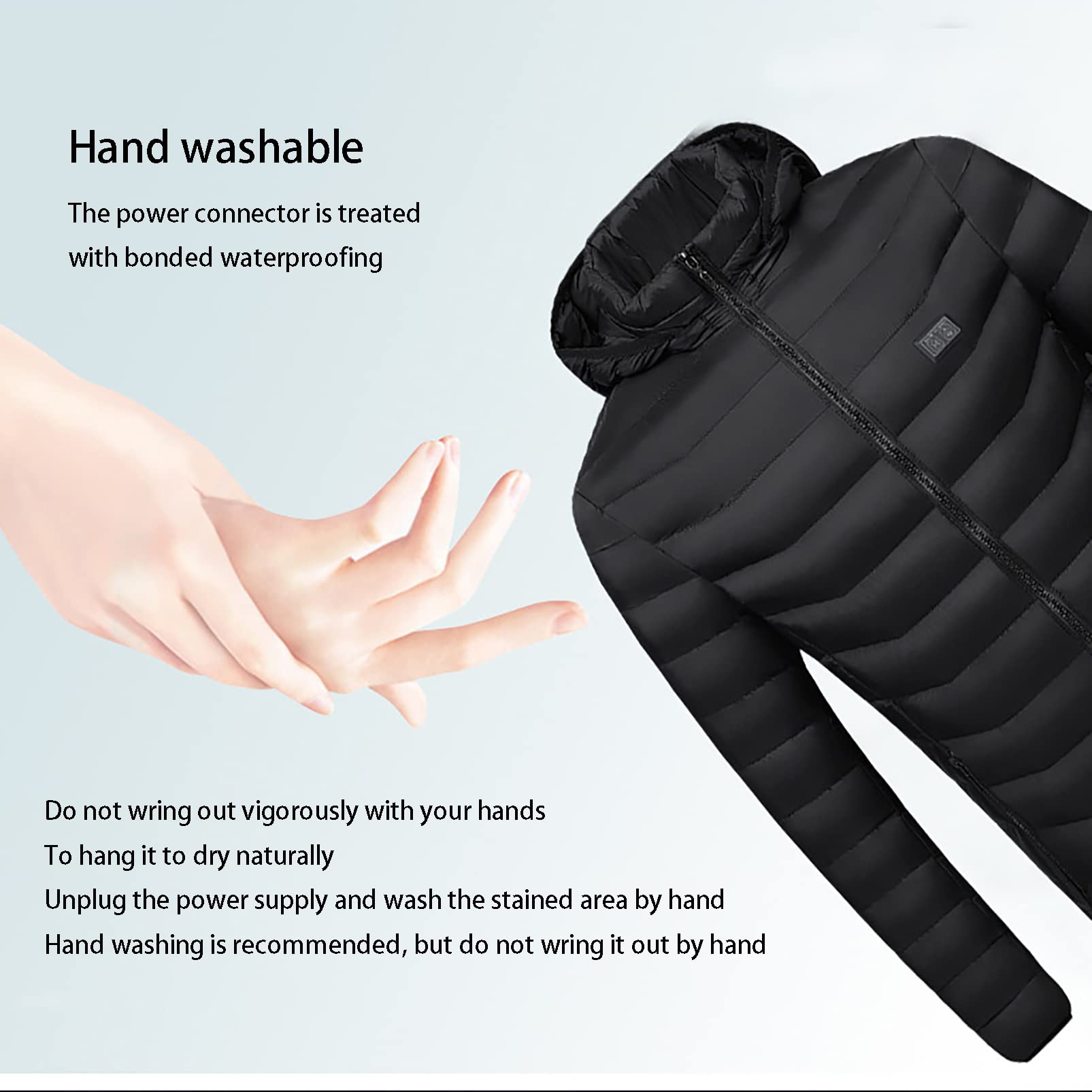 CUTTE Chaqueta Térmica Inteligente de Invierno para Hombre Resistente al Agua con Calefacción Eléctrica USB Chaqueta Acolchada Abrigo Ropa de Abrigo con Control Dual para la Fiebre