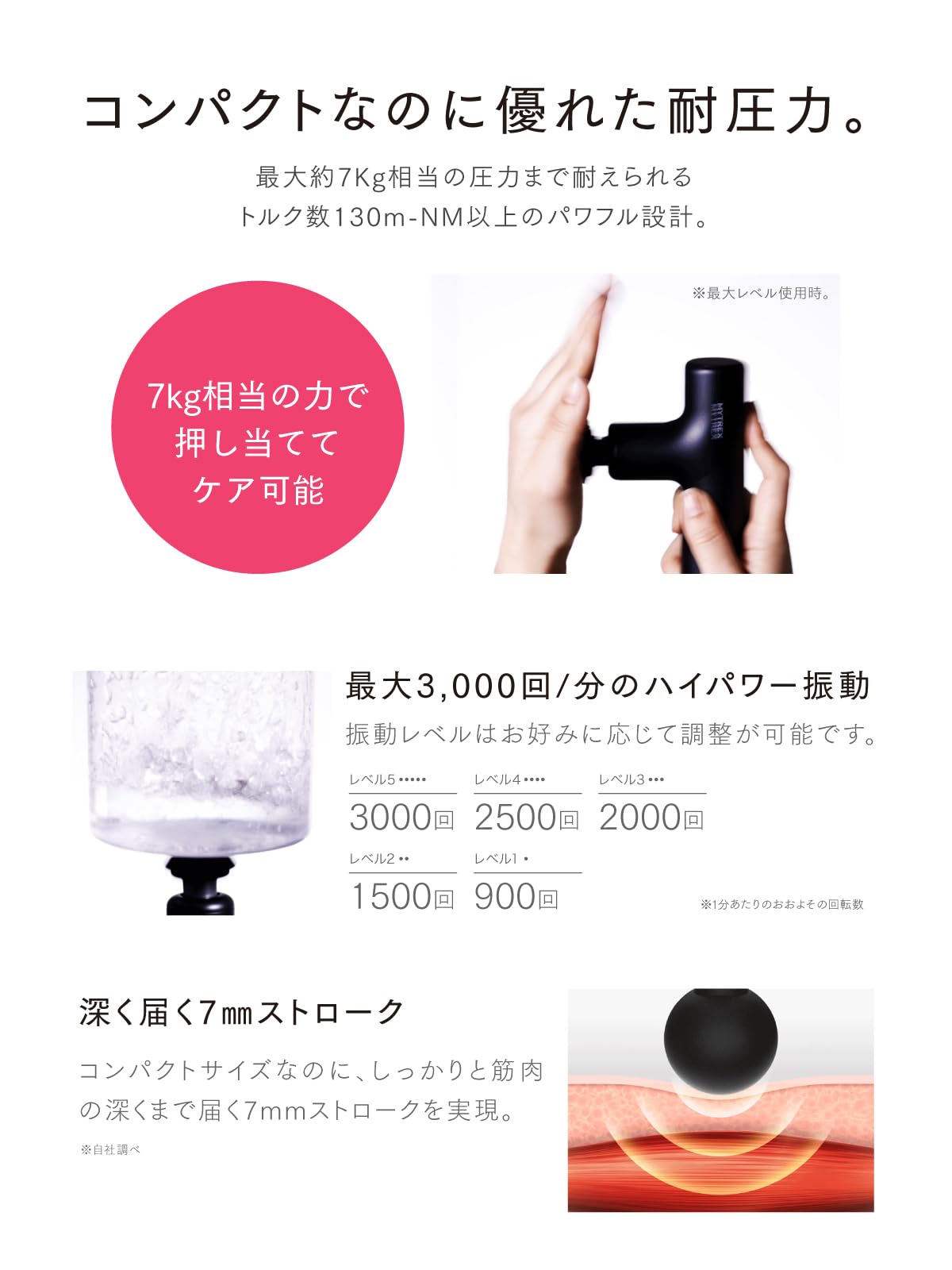 Amazon | MYTREX REBIVE AIR ブラック 筋膜リリースガン ハンディガン