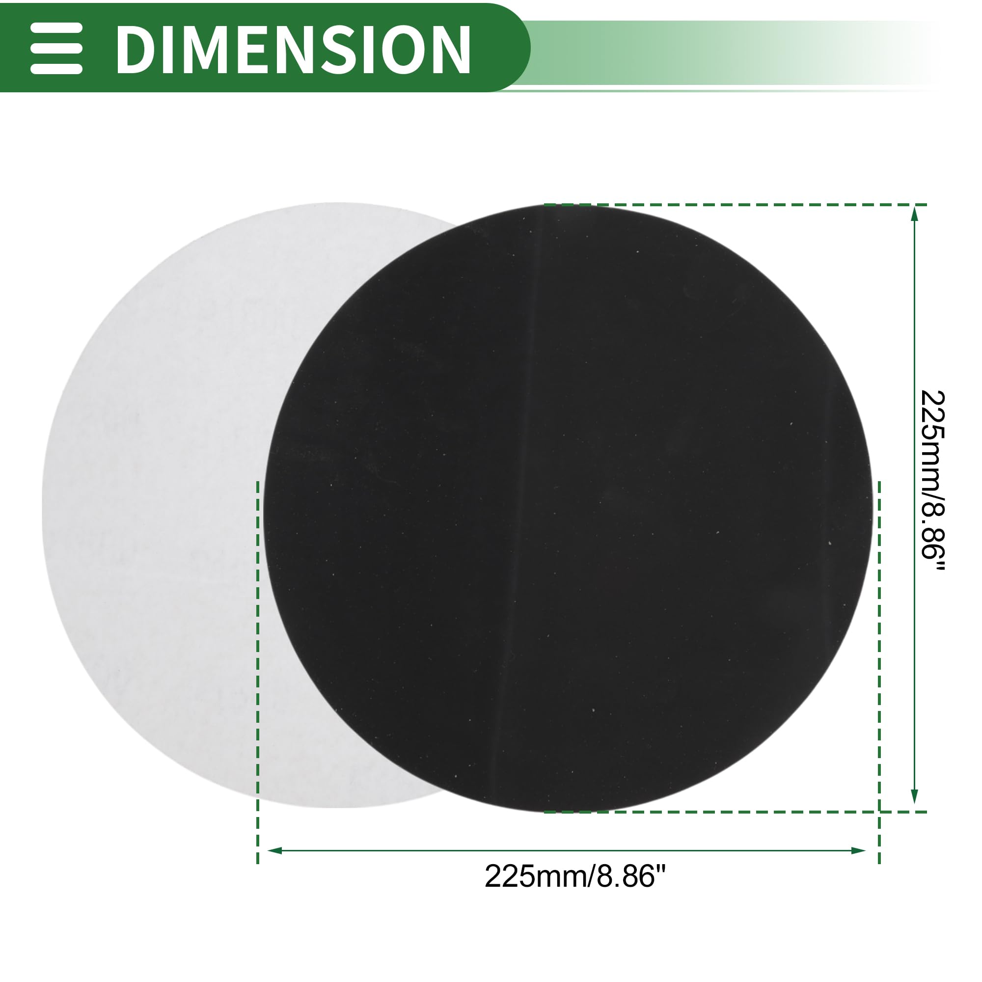 TUCKBOLD Sandpaper Hook & Loop Sanding Sheets 225x225mm Black 1500 Grit Efficient Grinding and Polishing Automobile Manufacturing and Repair Metal Processing - Image 3