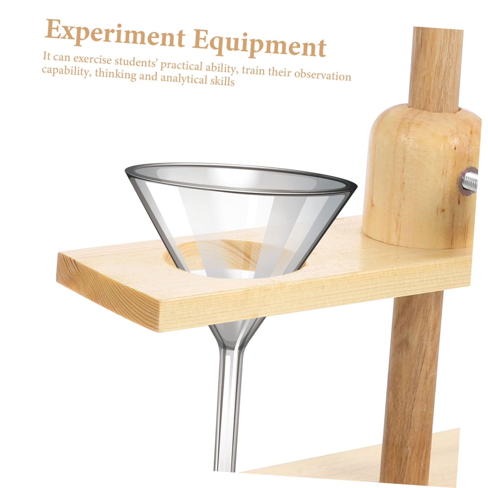 Support De Laboratoire En Bois à Double Trou Pour Entonnoirs Matériel Pédagogique Fourniture D'expérimentation Chimique Support Stable Pour Expériences Couleur Aléatoire