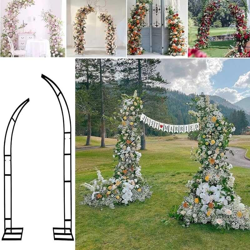 Metalowe ramki do łuku ślubnego, zestaw 2 szt., idealne na tło balonowe, stojak, ceremonię, przyjęcie, urodziny, baby shower, dekoracja do wnętrz i na zewnątrz